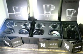 Nespresso 3X2 VIEW Espresso,Lungo,Cappuccino Cups &amp; 3X2 Saucers Box W Sk... - £355.26 GBP