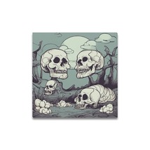 Ready To Hang 16 X 16 Canvas Wall Art Skulls Illustration Painting Home Decor  - £31.46 GBP