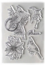Peace Stamp & Die Set Cardinal  Elizabeth Craft Designs CLEARANCE image 2