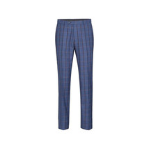 Mens Suit by RENOIR English Plaid Window Pane European Business 291-19 Blue Rust image 7