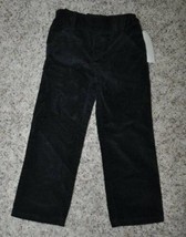 Girls Pants Chaps Black Velvet Flat Front Adjustable Waist-size 4 - £9.29 GBP