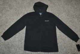 Womens Jacket Hooded Reebok Black Zip Up Long Sleeve Fleece Lined-size L - $26.73
