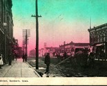 Principal Street Vue Sanborn Iowa Ia 1914 DB Carte Postale D7 - $10.20