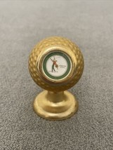 Vintage Miniature Brass Golf Ball Clock By Rumours 2.5&quot; Tall EG - £11.86 GBP
