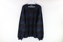 Vtg 90s Coogi Style Mens XL Ed Bassmaster Merino Wool Rainbow Knit Dad Sweater - £73.85 GBP