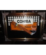 Cohiba large size painting  43&quot; L x 31 W &quot;  brushed gold framed - $650.00