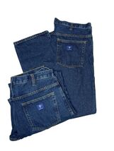 (2) RK Brand Jeans Mens 36x32 Blue Workwear Camping Hiking Rugged Five P... - $41.18