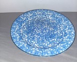 Vintage Stangl Blue Spongeware Town &amp; Country Chop Plate Serving Platter... - $19.99