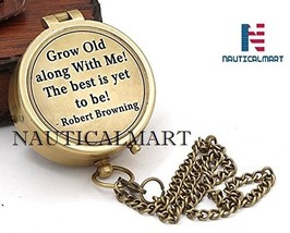 NauticalMart brass 2&quot; pocket Poem compass - £22.80 GBP