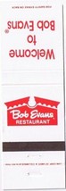 Matchbook Cover Bob Evans Restaurant Welcome - $0.71