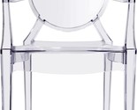 Modern Ghost Chair Armchair With Arm Transparent Polycarbonate, 2Xhome (... - $212.98