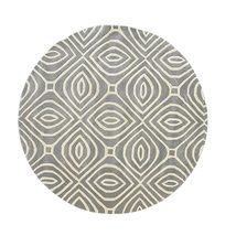 EORC Buy Hand-Tufted Wool Ivory/Gray Transitional Modern Modern Stripes Rug Onli - £209.67 GBP