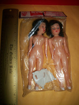 Toy Treasure Grant Plastic Doll Dress Me Pair Set 2 Black Hair USA Collectible - £11.38 GBP