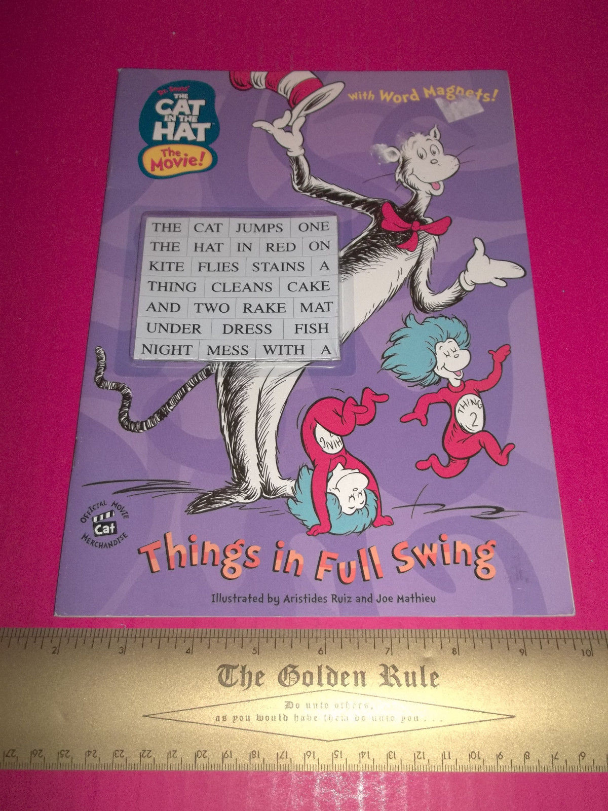 Dr Seuss Cat In The Hat Movie Cartoon Character Art Magnet Activity Craf... - $4.74