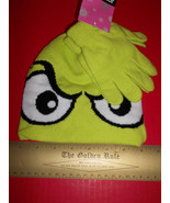 Joe Boxer Boy Clothes S/M Mean Green Eyes Hat &amp; Gloves Set Cold Weather ... - $9.49