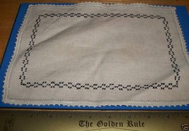 Home Treasure Linen Decor Doilie Rectangular Cloth Doily Stitchery Colle... - $9.49