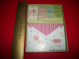 Education Gift Paper Craft Kit Handmade Note Card Set Stationery Daisy Envelope - £7.45 GBP