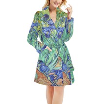 Women&#39;s Irises Van Gogh Fleece Robe - £43.06 GBP
