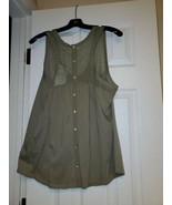 7 for all man kind neo lace tank laurel Large Gray/Greenish $85 - $65.86 CAD