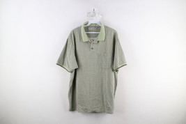 Vtg 90s Streetwear Mens Large Faded Geometric Collared Golf Polo Shirt G... - $39.55