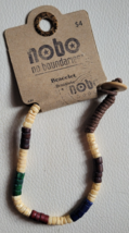 NWT No Boundaries Bracelet Nylon Beads Brown Red Green Blue Outer Banks Cute - £7.89 GBP