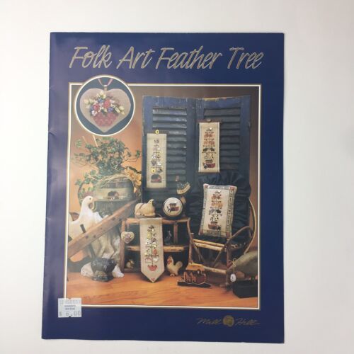 Mill Hill - FOLK ART FEATHER TREES - Cross Stitch Chart 1995 Vintage - $19.80