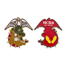 Marine Corps Mcrd San Diego Usmc Ega 3&quot; Challenge Coin - £27.65 GBP