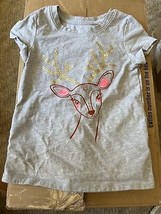 NWOT- Reindeer girls tee Cat&amp;Jack 4T - £7.92 GBP