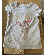 NWOT- Reindeer girls tee Cat&amp;Jack 4T - £7.77 GBP