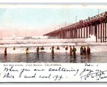 Big Breakers on Pier Long Beach California CA 1903 UDB Postcard U16 - £2.80 GBP