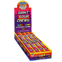 TNT Giant Sour Chew Bars (24x40g) - Strawberry - £39.70 GBP