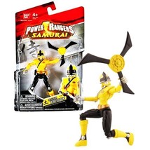 Power Rangers Bandai Year 2011 Samurai Series 4 Inch Tall Action Figure - Yellow - £23.49 GBP