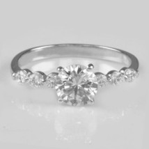 Beautiful Shape 1.90 Ct LC Moissanite Solitaire Engagement Ring 925 Silver Xmas - £59.09 GBP