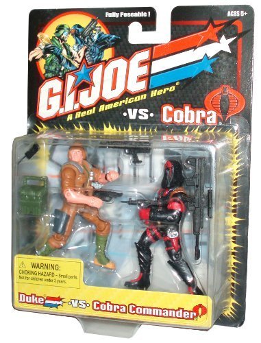 Primary image for GI Joe vs Cobra Year 2001 Fully Poseable 2 Pack 4 Inch Tall Action Figure - DUKE