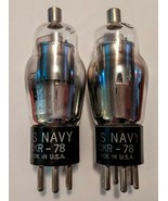 Type 78 Ken-Rad US Navy CKR-78 Matched Pair Tubes Matching Codes No. 78 #78 - $10.00