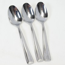 Oneida Flourish Teaspoons 6 1/4&quot; Rope Edge 18/10 Stainless Lot of 3 - £60.64 GBP