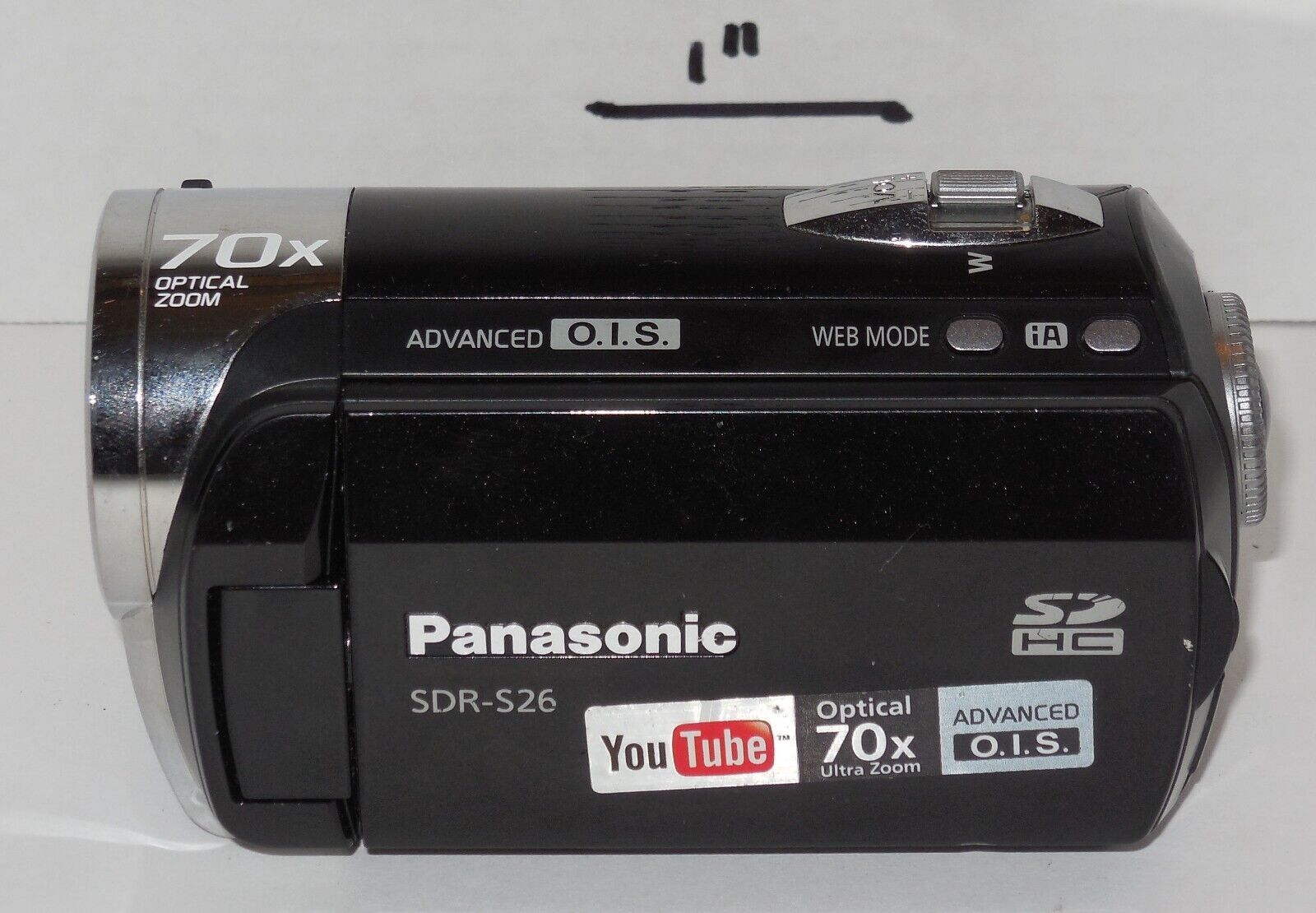 Panasonic SDR-S26 480p Black Digital Camcorder 70x Optical Zoom with SD Card - $144.10