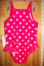 Disney Baby Clothes 12M Minnie Mouse Infant Bathing Suit Swim Red Polka Dot Fun - £11.34 GBP