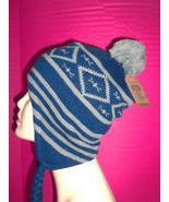 Route 66 Men Clothes OSFM Trapper Cap Cold Weather Gear Blue Pompom Wint... - $16.14