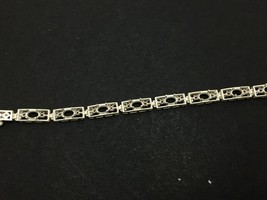 Silver Link Bracelet 5x7 mm Oval Semi Mount Setting High Polished Bracelet - $61.11