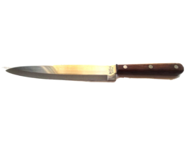 Vtg Stainless Steel Knife R S Wooden Handle 3 Rivets Lion Crest Japan Fu... - $177.59 MXN