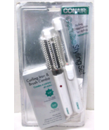 NOS 1997 Conair 3/4 Inch Curling Iron &amp; Brush  - Model CD10N/BC40N - White - $31.23 CAD