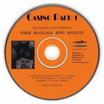 Casino Pack 1 + Bonus! (PC-CD, 1996) For Windows 3.x/95 - New Cd In Sleeve - £3.14 GBP