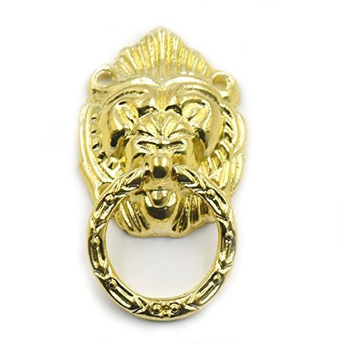 Bluemoona 10 Pcs - Vintage Lion Head Furniture Pull Handle Knob Cabinet Dresser