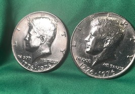 1976 P &amp; D Bicentennial Kennedy Half Dollar Set (2 Coins)  Circulated - £13.06 GBP