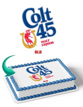 Colt 45 Beer Edible Image Cake Topper Personalized Birthday Sheet Decal ... - €12,92 EUR