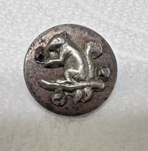 Antique Round Metal Dress Buttons Raised Squirrel w Cut Steel Accent 1/2... - $9.41
