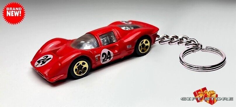 KEYCHAIN RED FERRARI 330 P4 BERLINETTA PININFARINA CUSTOM Ltd GREAT GIFT - $24.98