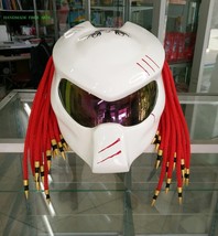 WHITE CUSTOM PREDATOR MOTORCYCLE HELMET - $485.00