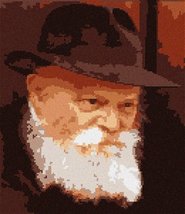 Pepita Needlepoint Canvas: Lubavitcher Rebbe, 10&quot; x 12&quot; - $78.00+